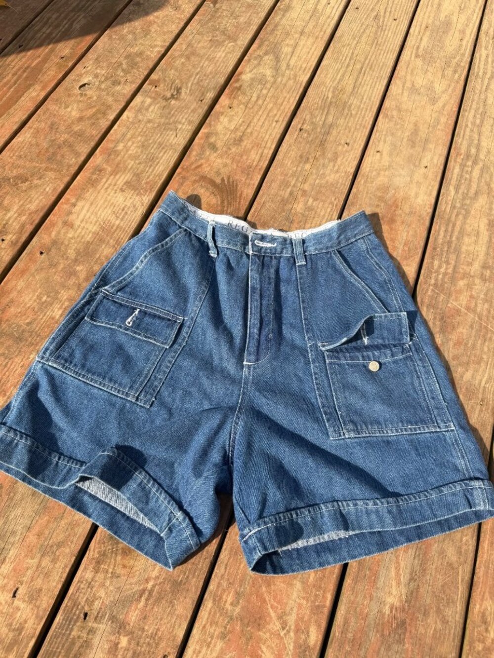 Regatta Denim Cargo Shorts Medium Wash